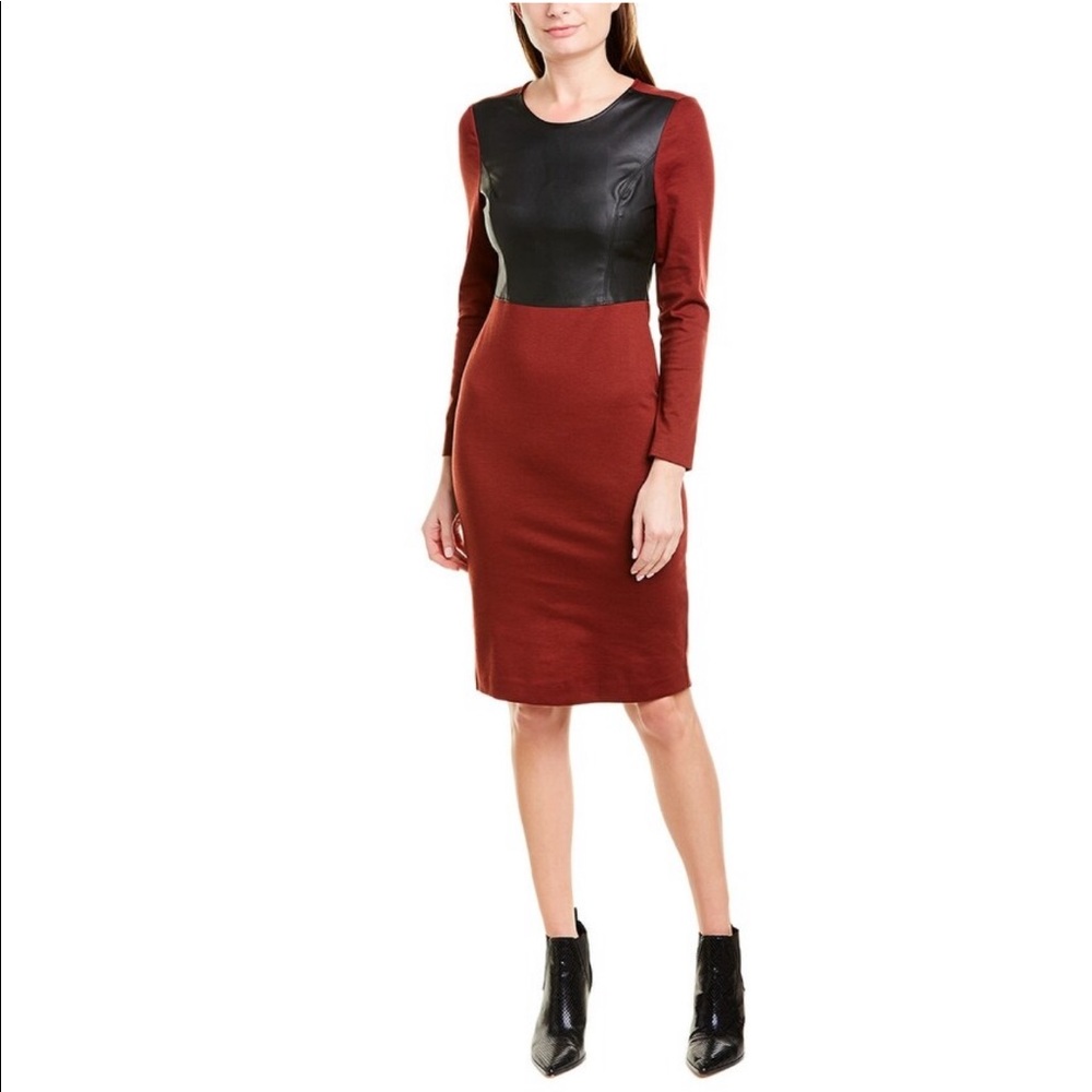 BCBGMaxAzria Long Sleeve Sheath Dress, Size XS
